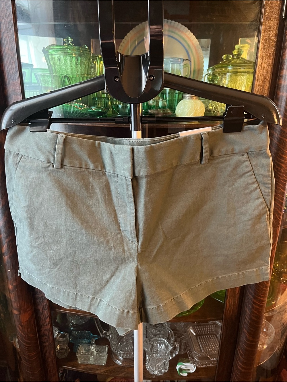 Women’s Loft Olive Green Cotton Shorts